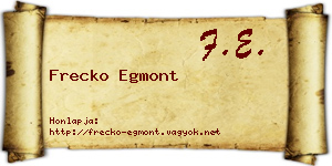 Frecko Egmont névjegykártya